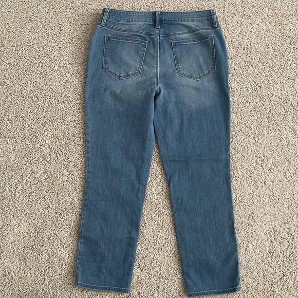 Chico’s Floral Embroidered Girlfriend Jeans - Picture 3 of 6